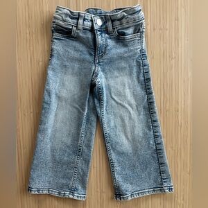 H&M toddler girl 3T light wash wide leg denim jeans